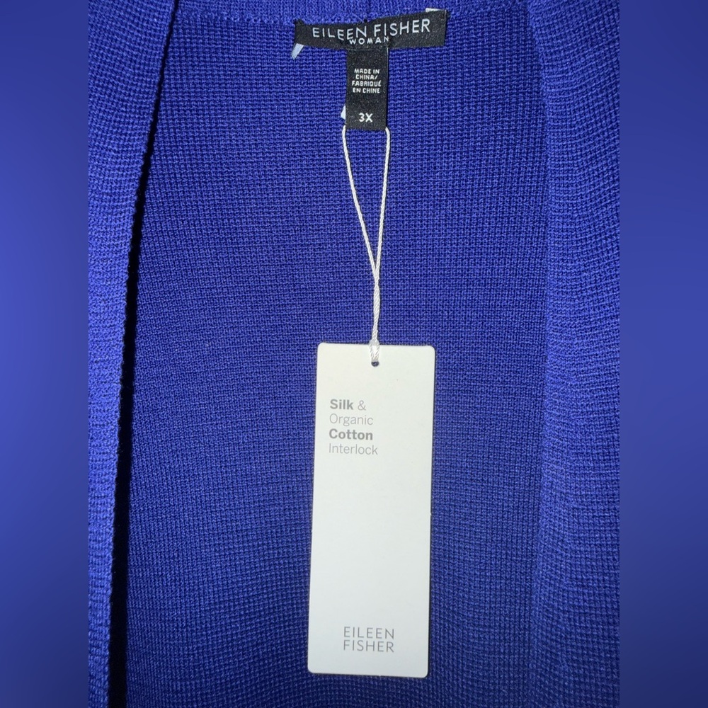 Eileen Fisher Shaped Sweater Jacket - Plus Size - Picture 3 of 5
